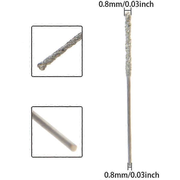 20 stk. 0,8 mm diamantbelagt spiralbor