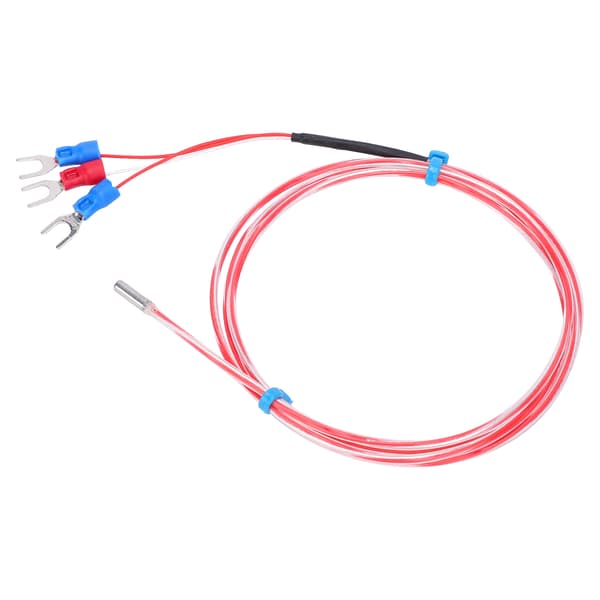 PT100 Vandtæt Temperatursensor 3 X 20 mm Termistor Temperaturføler -50 til +300℃ (5m)