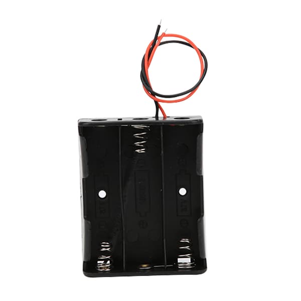 5 stk. 18650 Batterikasse 3 Slots Sort Holder med 2 Lednings Serialforbindelse