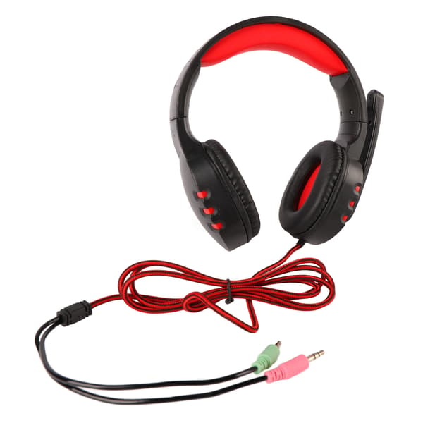 Kablet Over-Ear Gaming Headset med Støyreduserende Mikrofon Justerbart Hodebånd for PC Laptop