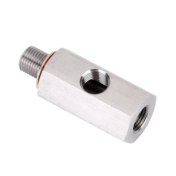 Turboadapter Oljetrykkssensor T-stykke 1/8in NPT Hun M9 Han & Hun