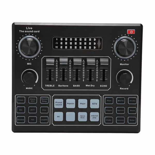 V9 Bluetooth Lydkort Stereo Audio Mixer til Computerspil Mobiltelefon Liveudsendelse
