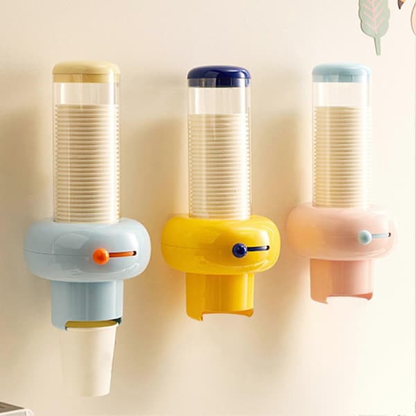 Dustproof Transparent Paper Cup Holder for Multi-Scene Use Practical F Blue