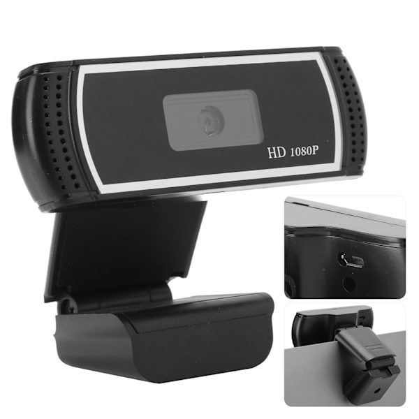 5MP HD USB Autofokus Webcam med Mikrofon til Live Broadcasting