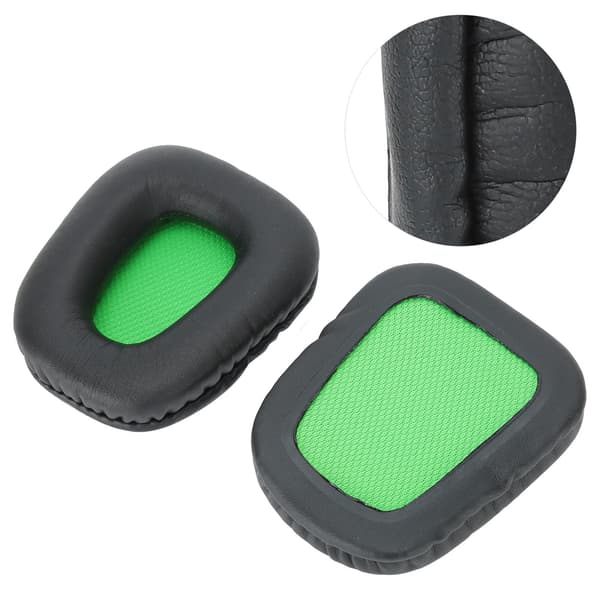 2 stk. Grøn Sort Headset Ørepude Skum Cover Udskiftning til Razer Electra 7.1 2.2