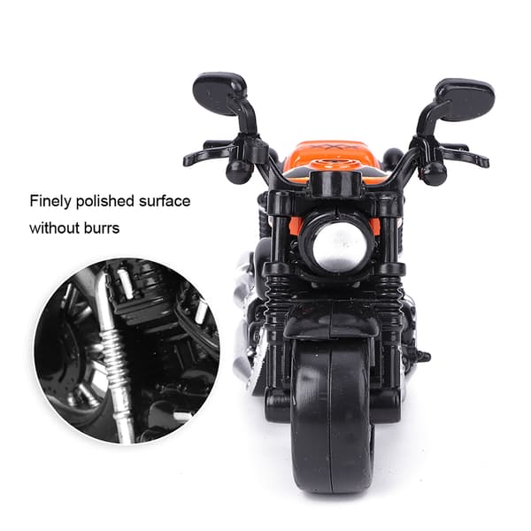 Alloy Motorcykel Legetøjsmodel Høj Simulation Børn Kid Træk Tilbage Køretøj Legetøj (Orange)