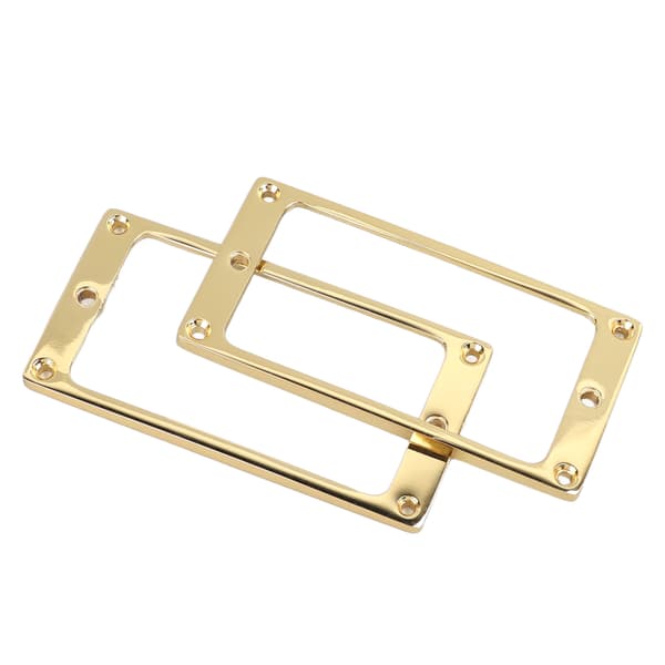 2 st elgitarr pickup ram zinklegering platt Humbucker pickup monteringsringskydd 4x4mm guld
