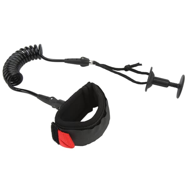 5,5 mm 1,2 meter Elastisk TPU Paddle Board Håndleddsreim Surf Leash for Stand Up Surfebrett Svart