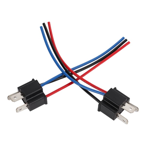 2 stk. H4 Hanfatningsforlygte Konnektor Ledningsnet Kabel