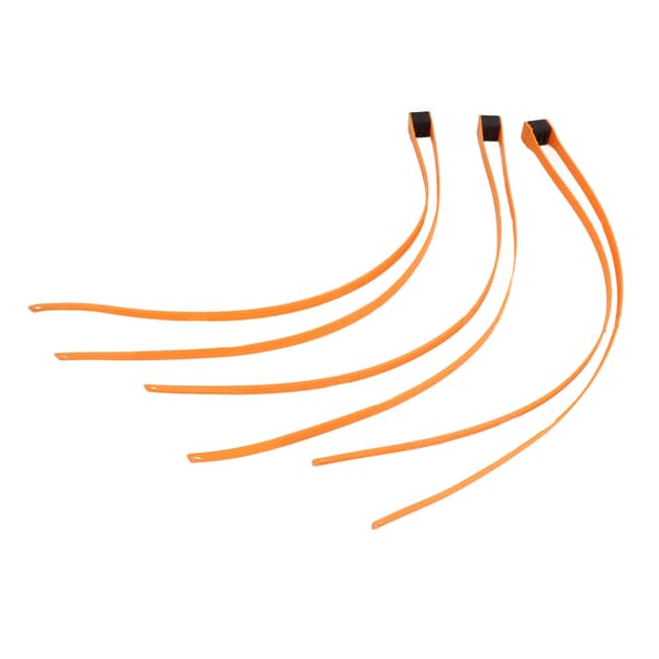3 stk. orange nylon kabelbindere med trækkring til udendørs sport CS udstyrsfastholdelse