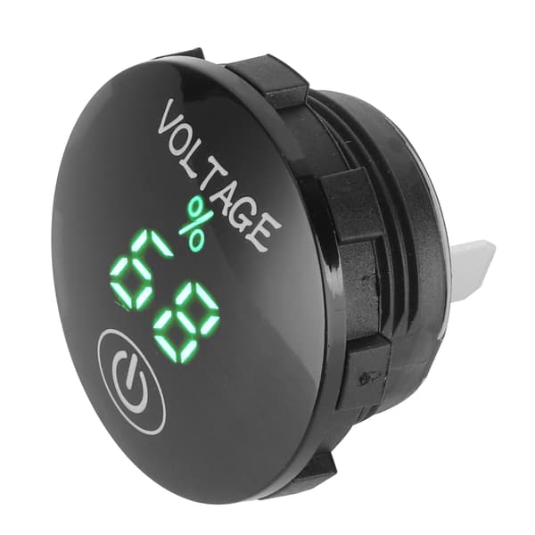 12V 24V LED Voltmeter One Touch Sensing Sort Hus Universal Bil Lastbil Motorcykel ATV RV Traktor Båd