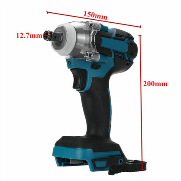 (Without Battery) Brushless Cordless Electric Impact Wrench Screwdriver 1/2" Socket Wrench Stepless Shift Switch Max Tor