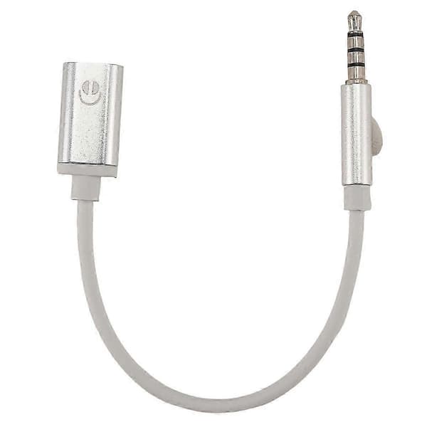 3,5 mm han til Type C hun lydkabel, analog lydstik hovedtelefon lydadapter til MP3-afspiller, bærbar computer, tablet C-Good Silver