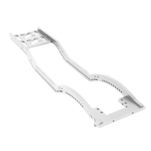 Aluminiumslegering RC Bil Chassis Ramme Sæt Forreste Bageste Kofanger til SCX10 D90 1/10 RC Crawler Sølv
