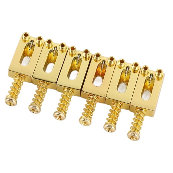 6 st elgitarrstall sadel standard zinklegering gitarr tremolo stall rullsadel för ersättning guld