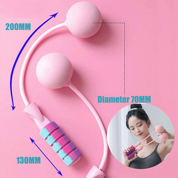 Trådløst hoppereb (Pink Wireless Jump Rope 7 cm),