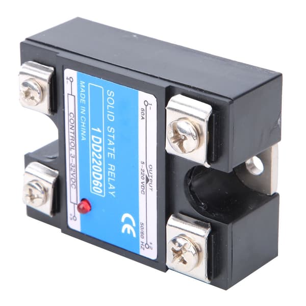 Solid State Relay DC SSR -tulo 3-32VDC Kuorma 5-220VDC 60A Ohjausrele