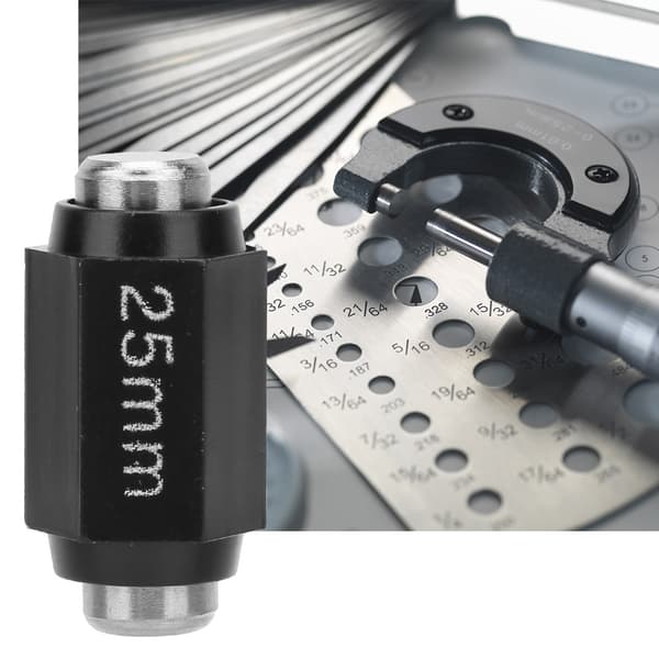 Rustfrit stål udvendig mikrometer standard kalibreringsblok stang (25 mm)