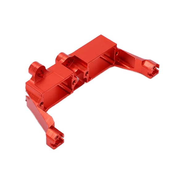 Differentialspärrfäste i aluminiumlegering Servomontering för Traxxas TRX4 1/10 RC Bil Röd