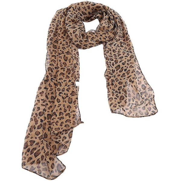 Leopard tørklæde Moderigtigt elegant leopardprint tørklæde Let blødt, lange tørklæder