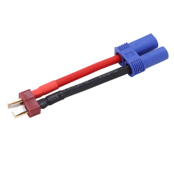 T-formet hannplugg til EC5 hunadapter 93mm 12AWG RC Bil Flymodell