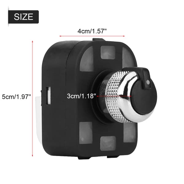 Audi A2 A3 A4 A6 Svart Krom Sidespeil Bryterknapp 4F0 959 565