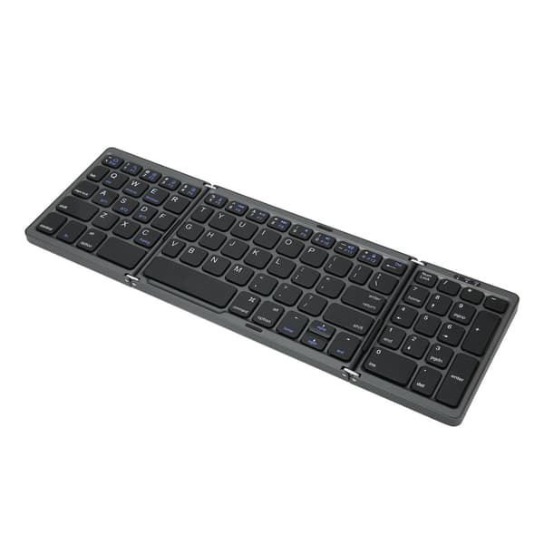 Vikbart Bluetooth-tangentbord med numerisk knappsats, 81 tangenter, batteridriven, typ C-gränssnitt, fickstorlek PC