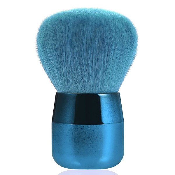 Nail Art Dust Powder Remover Borste, Sminkborste Nail Art Dust Cleaner Borste, Mjuk Kabuki Rengöringsborste för smink Blue