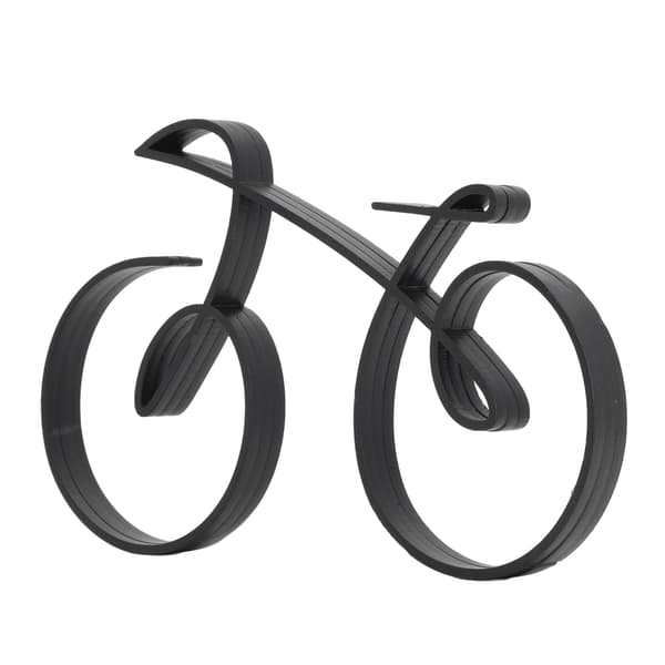 Minimalistisk Cykelskulptur i Metalltråd Modern Heminredningspresent