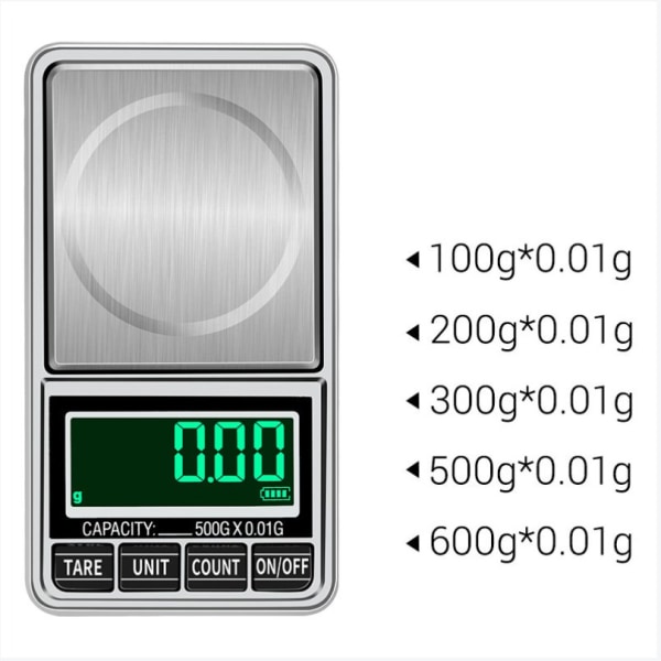 Electronic Scale Mini Portable USB Plug-in Smycken Våg 0,01g Noggrannhet (200g/0,01g + USB -kabel)