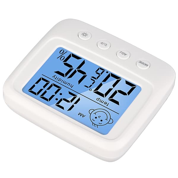 Digital Väckarklocka med Temperatur Luftfuktighet Multifunktionell Termometer Hygrometer Bakgrundsbelysning