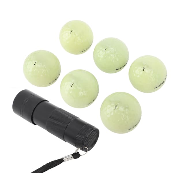 6 stk. Selvlysende Golfballer Fluorescerende Nattsport Langvarig Lysende for Menn Kvinner