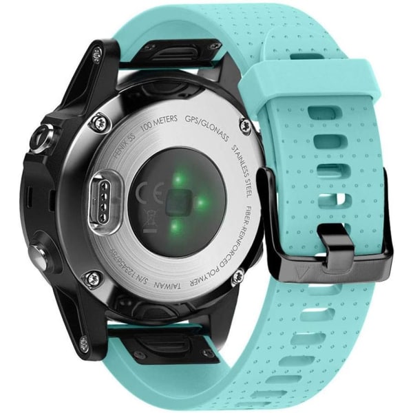 Ranneke Garmin Fenix ​​5s / Fenix ​​5s Plus / Fenix ​​6s / Fenix ​​6s Pro, 20 mm leveä silikoninen Quick Fit watch ranneke, useita värejä (vihreä minttu),