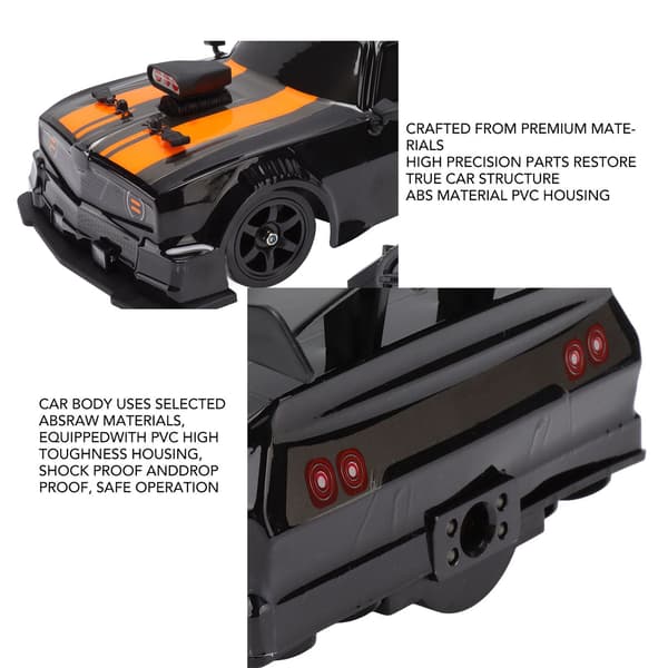 Simuloitu 4WD 1/16 RC Driftausauto LED-valolla - Hauska lelu 6+ viihdettä