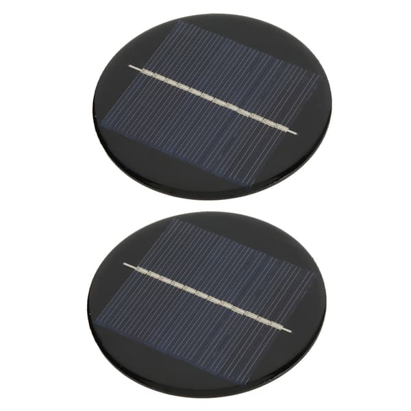 2 stk. 80 mm 6V Rundt Polysilisium Solcellepanel Høy Konverteringsrate God Lystransmisjon