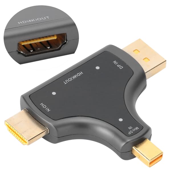 3-i-1 Multifunktionel 4K HD Bærbar Notebook Drevfri DP Interface Adapter D62A
