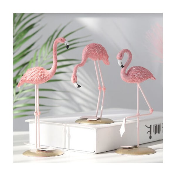 Pysyvä Flamingo Puutarhaveistos Patsas Kodinsisustuskoriste (1 kpl) B