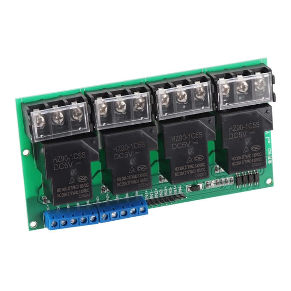 Højtydende firevejs relæmodul kontrolpanel optokobler isolation 30A YYG-4 DC5V