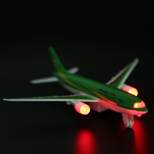 Miniatyrmodell av flygplan i legering, dragleksak, flygplansleksak, present till barn (Grön)