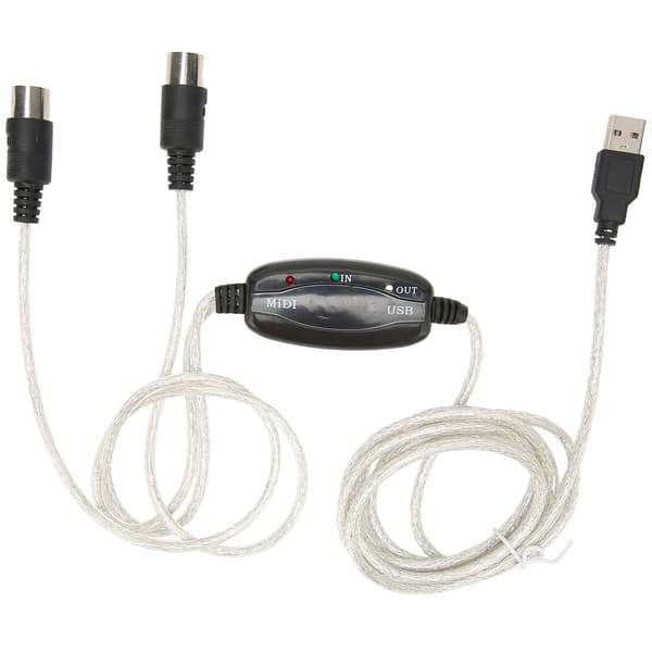 USB MIDI-kabelomvandlare 16 kanaler PC till synthesizeradapter för Windows-dator