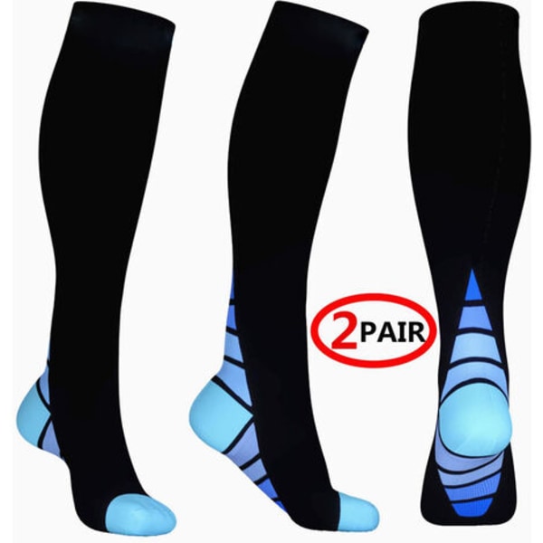 pairs of compression socks/stockings for men and women. Speed Recovery BEST Graduated Athletic Fit for Travel, L-XL Pink