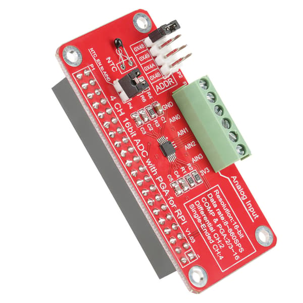 1 kpl 16-bittinen ADC analogia-digitaalimuunninmoduuli Raspberry Pi 3 2 B+