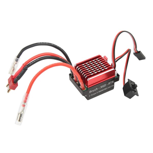 60A Børstet ESC 6V 2A Hastighetskontroller med T-plugg for Traxxas HSP Redcat 1 10 RC-biler