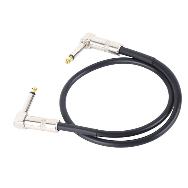 Gitar Patch-kabel 6,35 mm plugg rett vinkel Anti-interferens Reduser støy Fleksibel gitar effektpedalledning