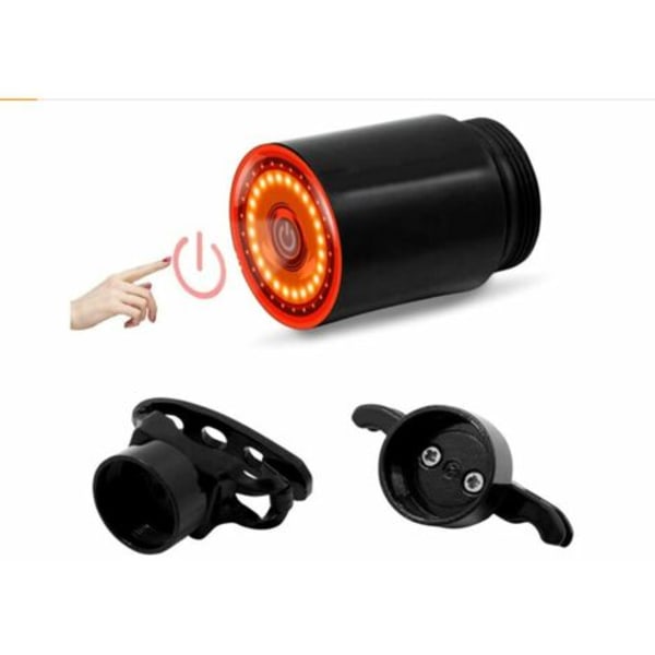 Ultra Bright Smart Bike Tail Light, Touch Brake Sensing, USB Rechargeable Powerful Rear Light, Waterproof LED Taillight,