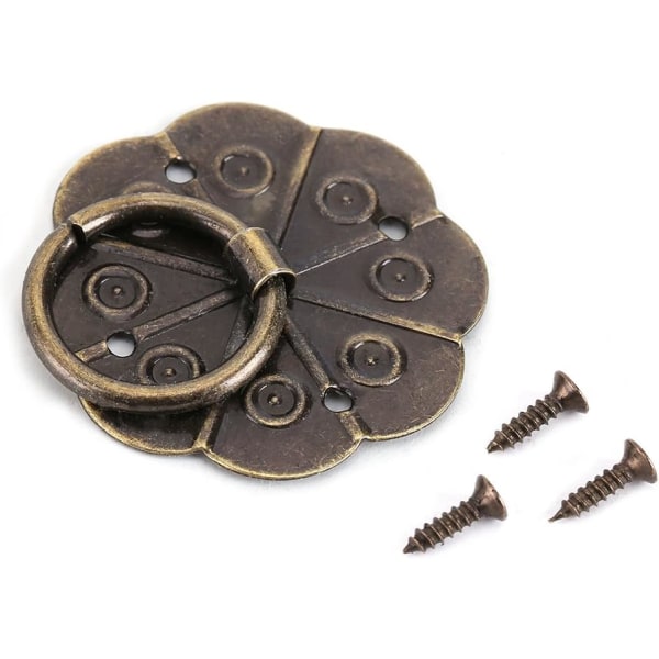 20 kpl metallinen lipasto pronssisilla vintage tyylisillä kahvoilla (3*3 cm),