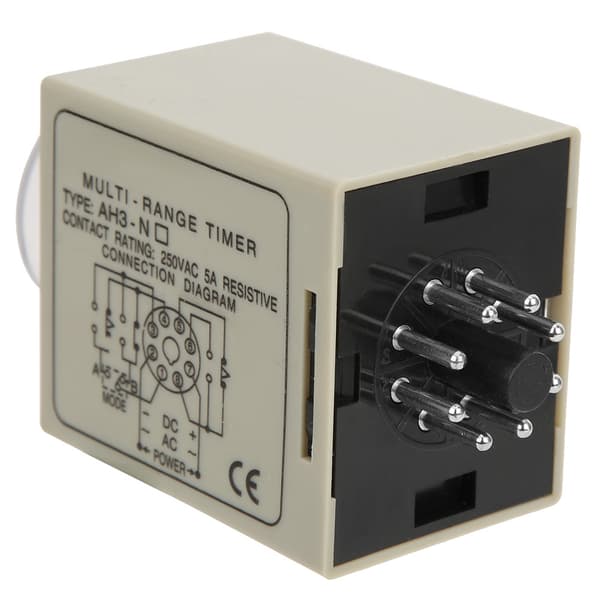 AH3 NE AC220V Mini Multi Tidsperiode Justerbart Forsinkelsesrelæ Dobbelt Tilstand