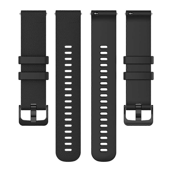 22mm Watch Strap for Samsung Galaxy Watch3 45mm / Asus Zenwatch Silicone Strap Grid Pattern Black