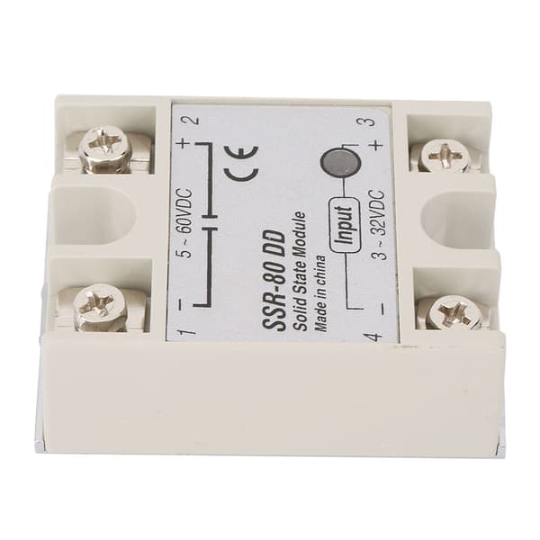 DCAC Industriel Solid State Relæ SSR80DD 80A 3-32VDC til 5-200VDC