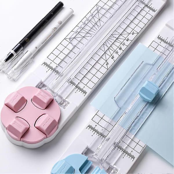 4-i-1 papirkutter profesjonelt DIY-scrapbookingverktøy for hjemmet Blue